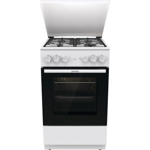 Aragaz GORENJE GK5A22WH, 4 arzatoare, Gaz + Electric, L 50 cm, Grill, alb