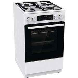 Aragaz GORENJE GK5C40WH, 4 arzatoare, Gaz + Electric, L 50 cm, alb