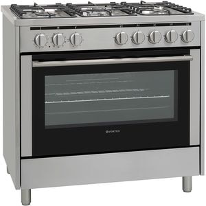 Aragaz VORTEX VAG9060SS01V, 5 arzatoare, Gaz + Electric, L 90 cm, Grill, inox
