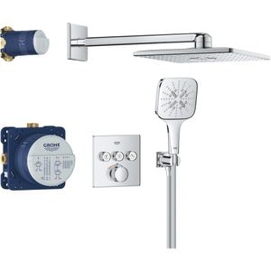 Sistem dus GROHE SmartControl Cube 310 34864000, termostat, 3 functii, crom