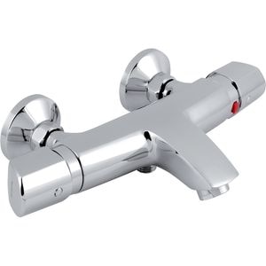 Baterie cada-dus FERRO Metalia 57 57921/1.0, termostat, alama sanitara, argintiu