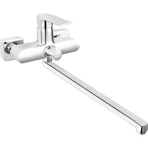 Baterie cada-dus FERRO Square BAQ5A, alama sanitara, argintiu