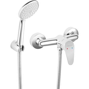 Set baterie dus FERRO Isso BIS77, alama sanitara, argintiu