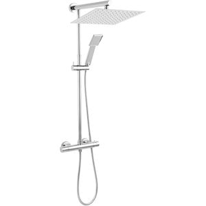 Sistem dus FERRO Trevi Square NP75SQ-TRV7U, termostat, 1 functie, argintiu