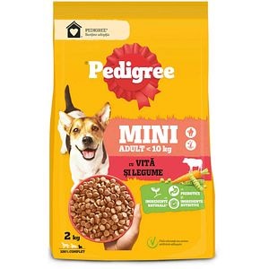 Hrana uscata pentru caini PEDIGREE, Adult, Vita si Legume, 2 kg