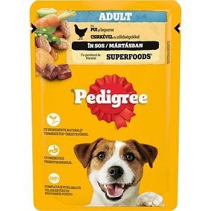 Hrana umeda pentru caini PEDIGREE, Adult, Pui si legume in sos, 100 g