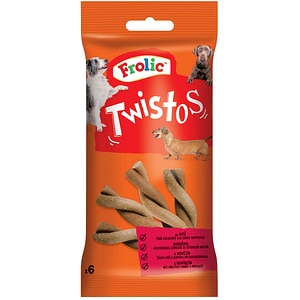 Recompense pentru caini FROLIC Twistos, Vita, 18 x 105 g