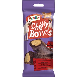 Recompense pentru caini FROLIC Chewy Bones, Vita, 12 x 170 g