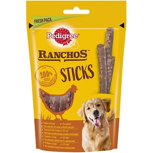 Recompense pentru caini PEDIGREE Ranchos Sticks, Pui, 10 x 60 g