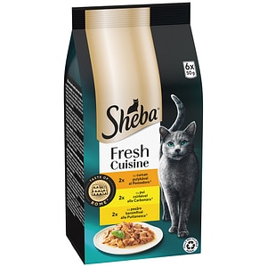 Hrana umeda pentru pisici SHEBA Fresh Cuisine Taste of Rome, Adult, Mix in sos, 12 x 6 x 50 g