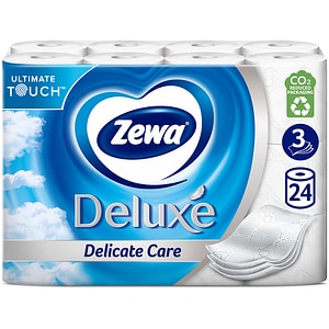 Hartie igienica ZEWA Deluxe Delicate Care, 3 straturi, 24 role
