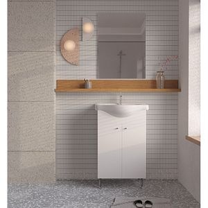 Set mobilier baie SANITOP, PAL, 3 piese, alb