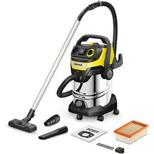 Aspirator multifunctional KARCHER WD 7 Control P S 30/6/35/T 1.628-385.0, 30l, 1400W, 73dB, argintiu-negru 
