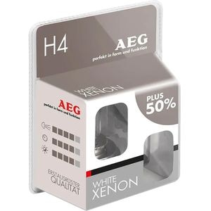 Becuri auto Xenon AEG White Xenon, H4, 60/55W, 2buc