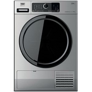 Uscator de rufe BEKO PROFESSIONAL AWZ 9HPS/PRO BP, Pompa de caldura, 9 kg, 15 programe, Clasa D, argintiu