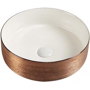 Lavoar pe blat, portelan, 36 cm, rose gold-alb