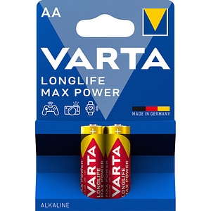 Baterii alcaline AA VARTA Longlife Max Power, 2 bucati