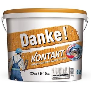 Tencuiala decorativa DANKE Kontakt Scoarta de copac, baza alba, 25 kg