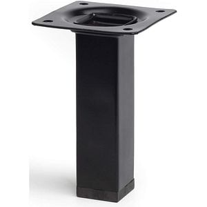 Picior mobila 112865, otel, 10 cm, negru