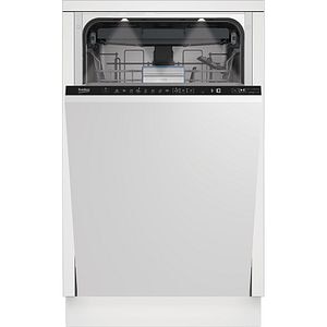 Masina de spalat vase incorporabila BEKO BDIS38050Q, 10 seturi, 8 programe, 45 cm, Clasa B, panou comanda negru