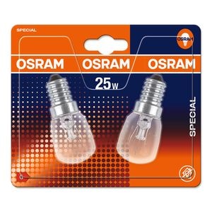 Set 2 becuri OSRAM 4050300774664 pentru cuptor T26, E14, 25W, lumina calda
