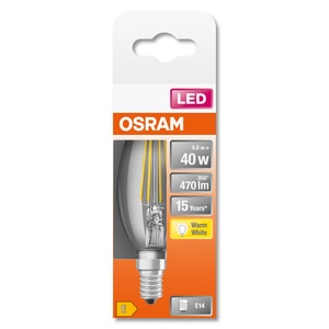 Bec LED Vintage OSRAM Retrofit Filament Classic, E14, 4W, lumina calda