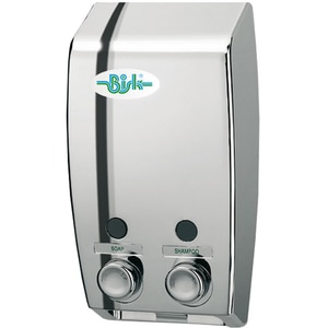Dispenser sapun lichid dublu BISK 00175, 2 x 400 ml, crom