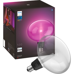 Bec LED PHILIPS HUE, E27, 6.5W, 500 lm, Wi-Fi, lumina variabila, compatibil Alexa, Google Assistant