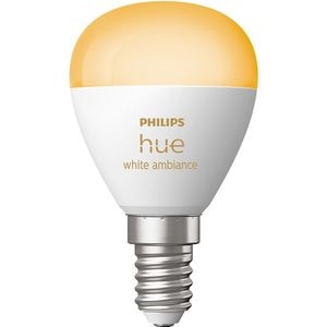 Bec LED Smart PHILIPS Hue 8719514491106, E14, 5.1W, 470lm, Wi-Fi, lumina variabila, compatibil Alexa, Google Assistant