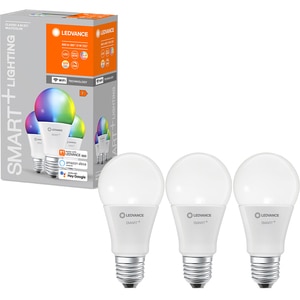 Set 3 becuri LED Smart LEDVANCE Classic 60, E27, 9W, 806lm, Wi-Fi, RGB
