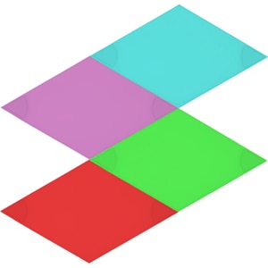 Kit panouri luminoase LED modulare Smart MYRIA Rhombus MY2275-9, RGBW, Wi-Fi, 333lm, senzor muzica, aplicatie TUYA, compatibil iOS/Android,Google Home/Amazon Alexa, 9 bucati