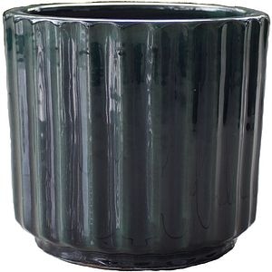 Ghiveci flori VERVE S, ceramica, D 21 cm, verde inchis