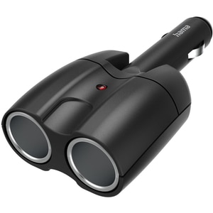 Distribuitor pentru priza auto HAMA 223403, 12V, 2 iesiri, 180grade, negru