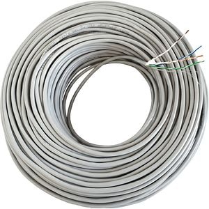 Cablu retea UTP Cat5E OMNICABLE, alb, metru