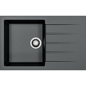 Chiuveta bucatarie ALVEUS Cadit 20 A91, 1 cuva, picurator reversibil, compozit granit, negru