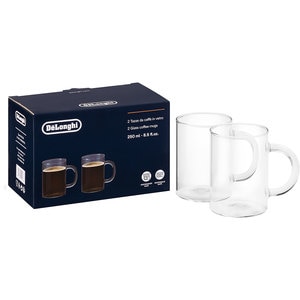 Set pahare DELONGHI DLSC320 Americano, 2 piese, 0.25l, sticla, transparent