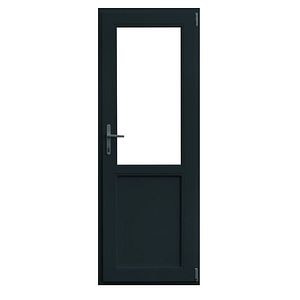 Usa termopan PVC exterior, batanta, cu geam, 4 C, 2/3, gri, dreapta, simpla deschidere, 88 x 205 cm • Aplast