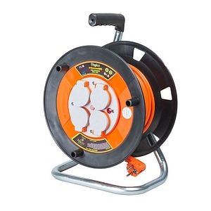 Rola derulator, 50 m, 4 prize, 3 x1.5, IP44