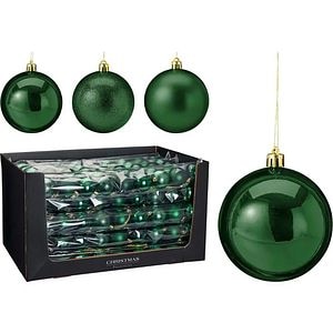 Set globuri, 9 buc, 6cm, verde