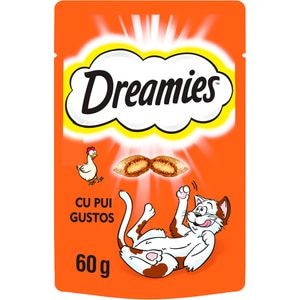 Recompensa pentru pisici DREAMIES, Snack, Pui, 60 g
