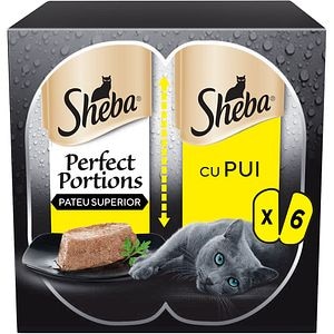 Hrana umeda pentru pisici SHEBA Perfect Portions, Adult, Pui, 6 x 37.5g