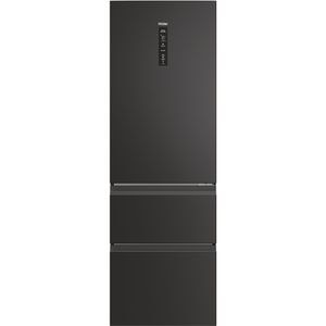 Combina frigorifica HAIER HTW5618DNPT, Total No Frost, 360 l, H 185 cm, Clasa D, Wi-Fi, negru