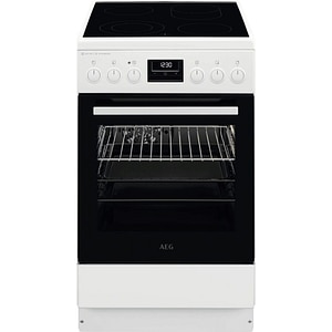 Aragaz AEG CCB56491BW, SteamBake, AirFry, 4 arzatoare, Electric, L 50 cm, Grill, alb