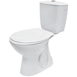 Set vas WC CERSANIT Compact 812 Ice K697-001, ceramica, rezervor 3-6 l, capac SoftClose, alb