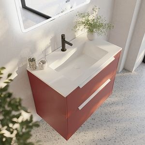 Lavoar SAVINIDUE Cellini, rasina, 81 x 46 x 15 cm, alb lucios