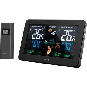 Statie meteo HAMA Premium, incarcare USB, negru