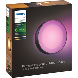 Aplica LED smart PHILIPS Hue Daylo, 15W, 1070 lm, IP44, negru