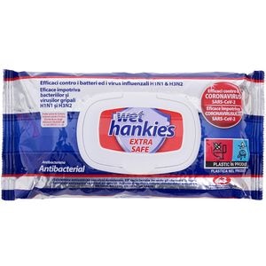 Servetele umede antibacteriene WET HANKIES Extra Safe, 63 bucati