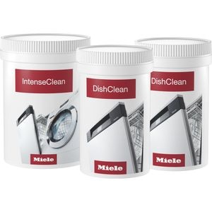 Pachet intretinere masina de spalat vase MIELE 11407540: 2 x DishClean + 1 x IntenseClean