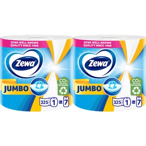 Prosoape de hartie ZEWA Jumbo, 2 straturi, 2 role, 650 foi